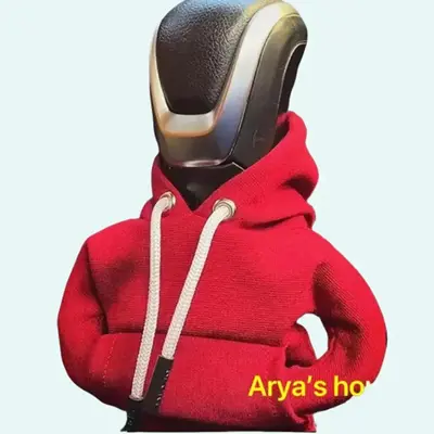 Car Gear Shift Knob Hoodie Cover,1 Piece Handbrake Decorative Button Cover,Universal Winter Warm Shift Knob Cover,Car Interio...