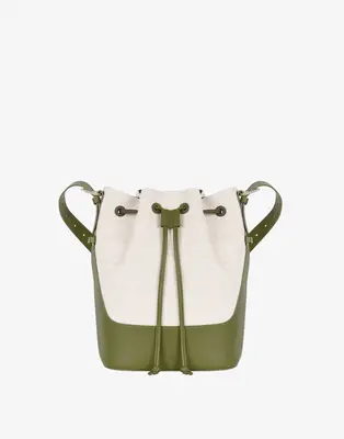 Canvas Cinch Bucket Bag | Color: Olive