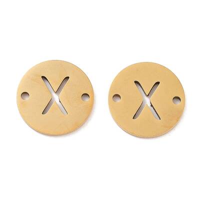 PVD Vacuum Plating 201 Stainless Steel Hollow Flat Round Links