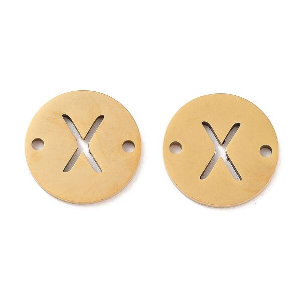 PVD Vacuum Plating 201 Stainless Steel Hollow Flat Round Links