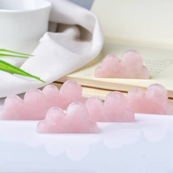 Natural Rose Quartz Healing Cloud Figurines