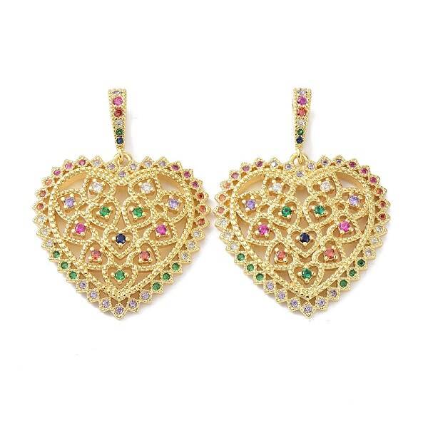 Brass Micro Pave Cubic Zirconia Pendant