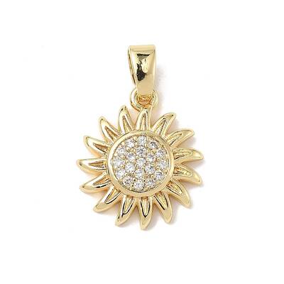 Brass Micro Pave Cubic Zirconia Pendants