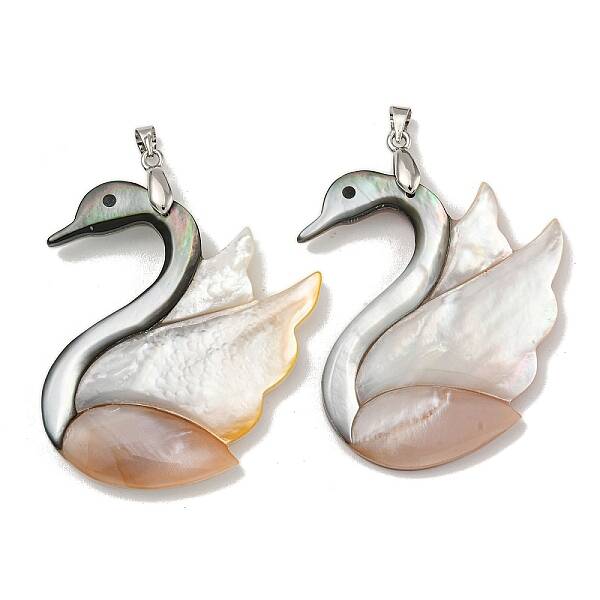 Natural Paua Shell & White Shell Pendants
