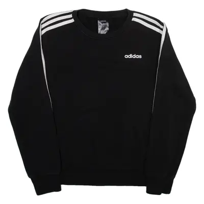 ADIDAS Boys Sweatshirt Black Crew Neck S