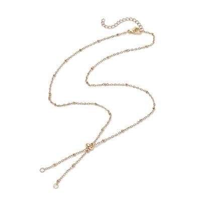 304 Stainless Steel Satellite Chain Slider Necklace Making