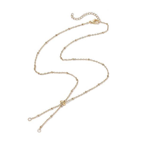304 Stainless Steel Satellite Chain Slider Necklace Making