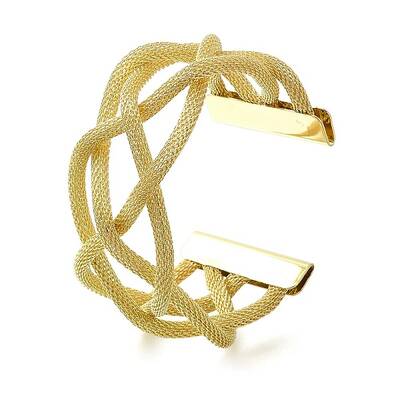 Hollow Alloy Braided Bangles