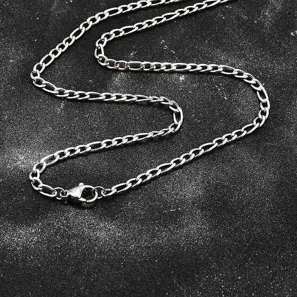 Tarnish Resistant 304 Stainless Steel Figaro Chain Necklace Making