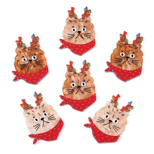 Christmas Theme Printing Acrylic Pendants