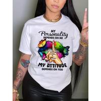 Butterflies & Lips Artistic T-Shirt - Short Sleeve, Crew Neck, Breathable - Perfect Spring & Summer Casual Wear for Women