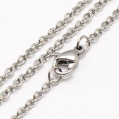 Tarnish Resistant Trendy Unisex 304 Stainless Steel Cable Chain Necklaces