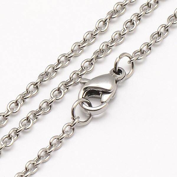 Tarnish Resistant Trendy Unisex 304 Stainless Steel Cable Chain Necklaces