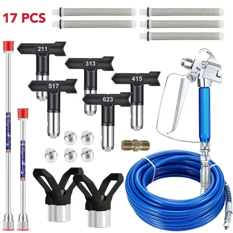 Universal Airless Paint Sprayer Kit, 1 Set Professional Paint Spraying Tool Kit, Multi-Application Handheld Paint Sprayer ...