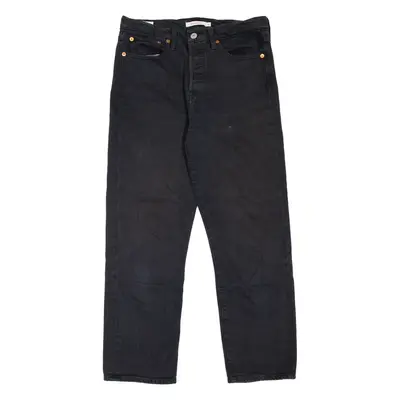 LEVI'S Wedgie BIG E Womens Jeans Black Relaxed Skinny W28 L26