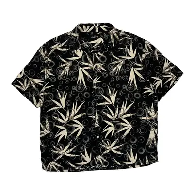 Fusione Hawaiian Shirt - XL Black Rayon