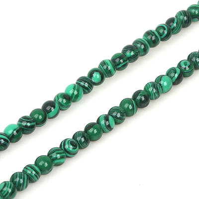 Imported Synthetic Malachite Round Beads Strands