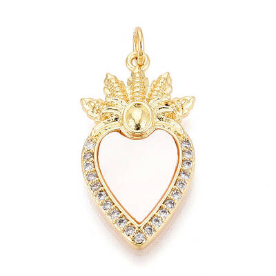 Brass Micro Pave Clear Cubic Zirconia Pendants