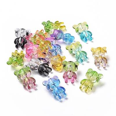 Two Tone Transparent Acrylic Beads