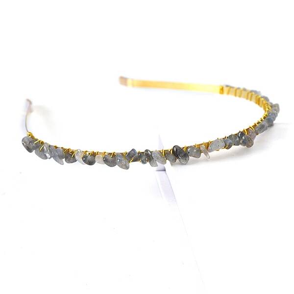Natural Labradorite  Hair Bands