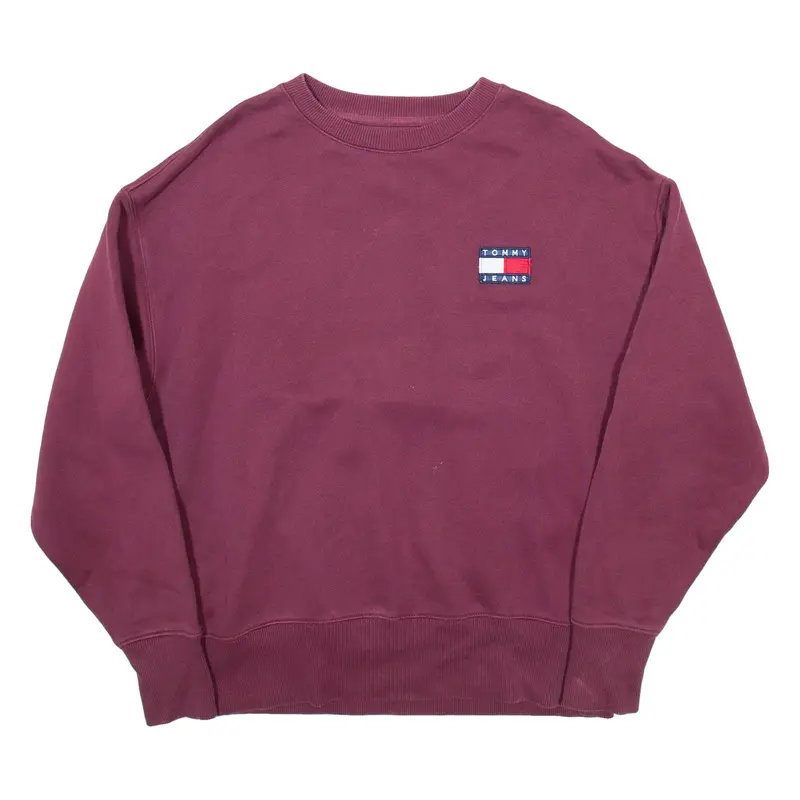 TOMMY JEANS Mens Sweatshirt Maroon M