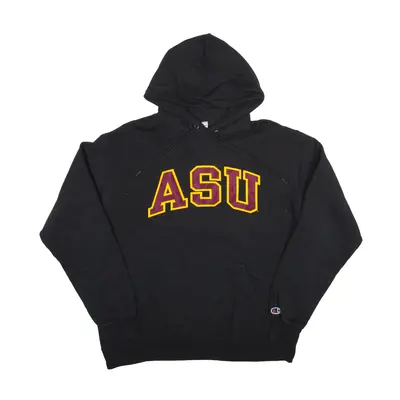 CHAMPION ECO Arizona State University Hoodie Black Pullover Mens L