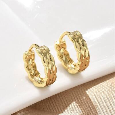 Brass Hoop Earrings