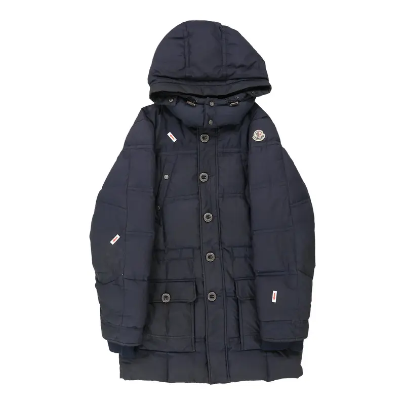 Age 14 Moncler Coat - Large Blue Down | Size: large