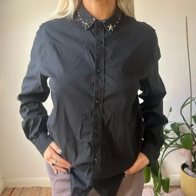 Just Cavalli Shirt - Medium Black Cotton