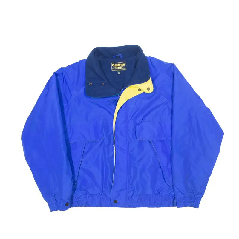 OSH KOSH B'Gosh Fleece Lined Insulated Ski Jacket Blue Nylon 90s Mens M