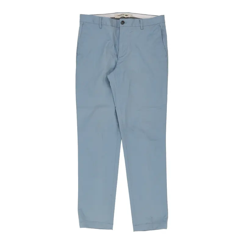 Lacoste Slim Fit Chinos - 34W 32L Blue Cotton
