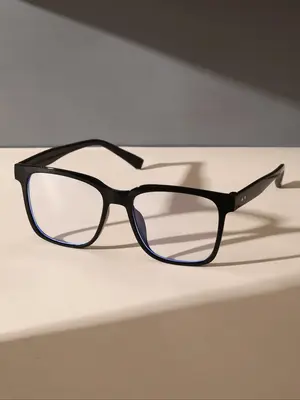 Preppy Style Minimalist Blue Light Blocking Eyeglasses, 1 Pair Chic Trendy All-match Accessories for Men Women for Daily & Ba...