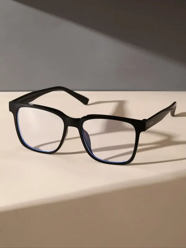 Preppy Style Minimalist Blue Light Blocking Eyeglasses, 1 Pair Chic Trendy All-match Accessories for Men Women for Daily & Ba...