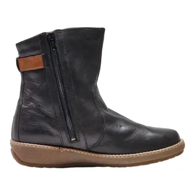 WALDLAUFER Ankle Boots Black Leather Womens UK 6