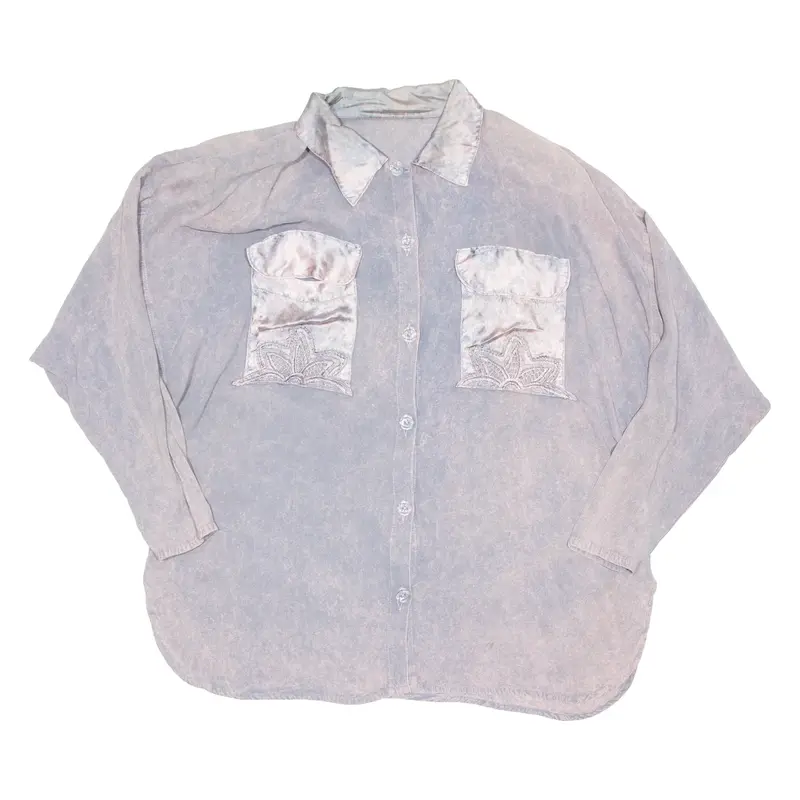 Womens Blouse Purple Long Sleeve 2XL