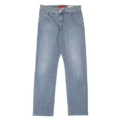 PIERRE CARDIN Deauville Mens Jeans Blue Slim Straight Stone Wash W32 L31