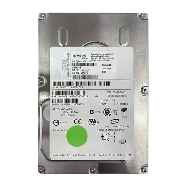 42C0436 IBM 300GB 3Gb/s SAS 10000 3.5-inch 16MB Hard Drive