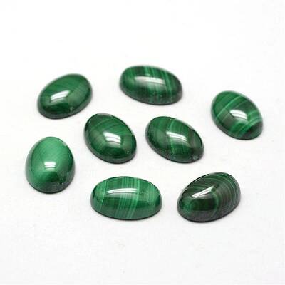 Oval Natural Malachite Cabochons