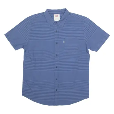 LEVI'S Mens Shirt Blue Striped M