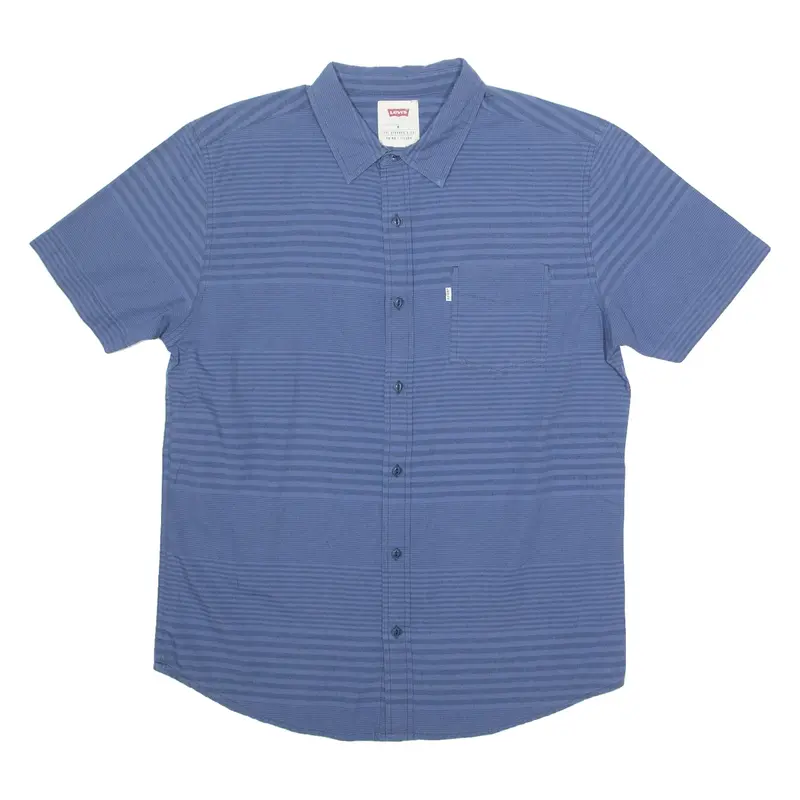 LEVI'S Mens Shirt Blue Striped M