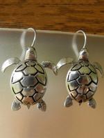 Vintage Sea Turtle Design Dangle Earrings, Boho Style Jewelry for Women, Classic Fashion Accessories for Daily Wear