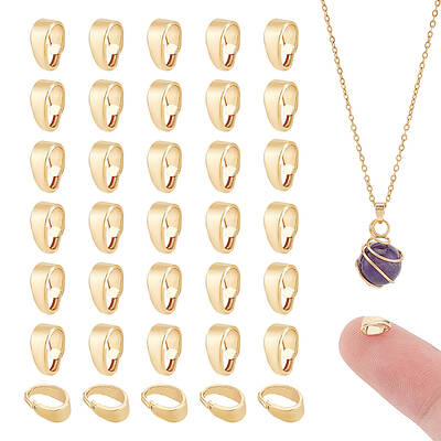 150Pcs Brass Snap on Bails