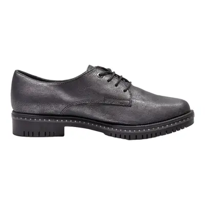 TAMARIS Derby Shoes Black Leather Womens UK 7