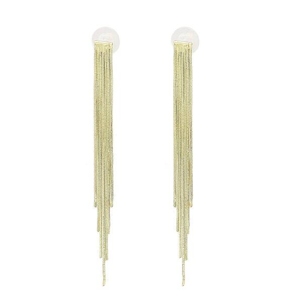 Brass Chains Tassel Earrings
