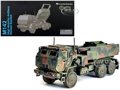 United States M142 High Mobility Artillery Rocket System (HIMARS) Green Camouflage NEO Dragon Armor Series 1/72 Plastic Mod...