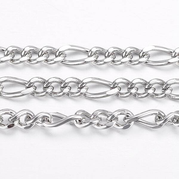Tarnish Resistant 304 Stainless Steel Figaro Chains