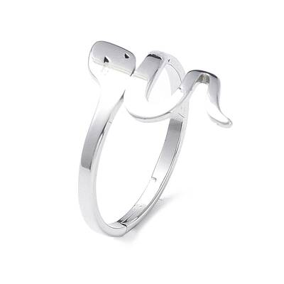 Non-Tarnish 304 Stainless Steel Snake Adjustable Ring for Women