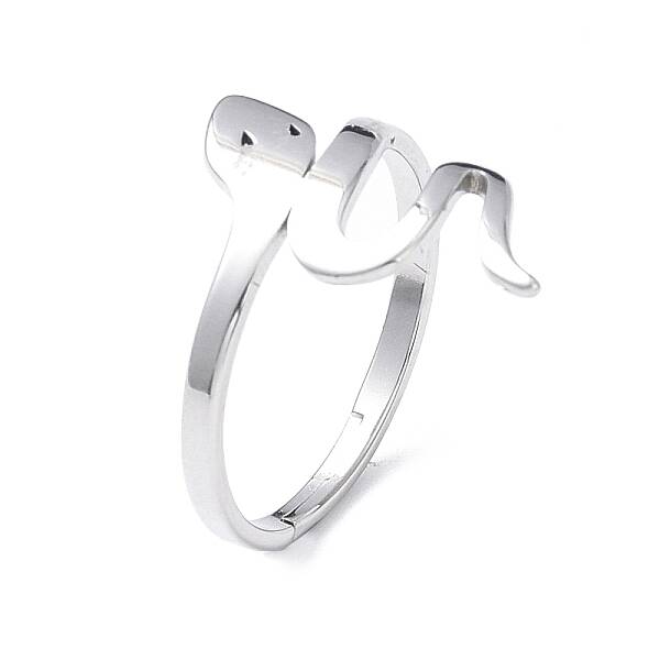 Non-Tarnish 304 Stainless Steel Snake Adjustable Ring for Women