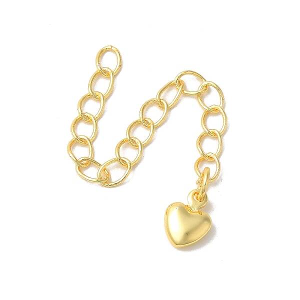 Rack Plating Brass Ends with Chain and Charms