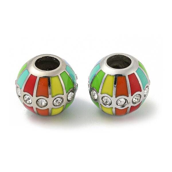 Alloy Enamel European Beads